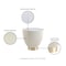 Manhattan Comfort Round End Table 1.0 and End Table 2.0 Set of 2, 18.43 in L, Stainless Steel, Cream and Grey 2-AT03-CRGY - alternate 8